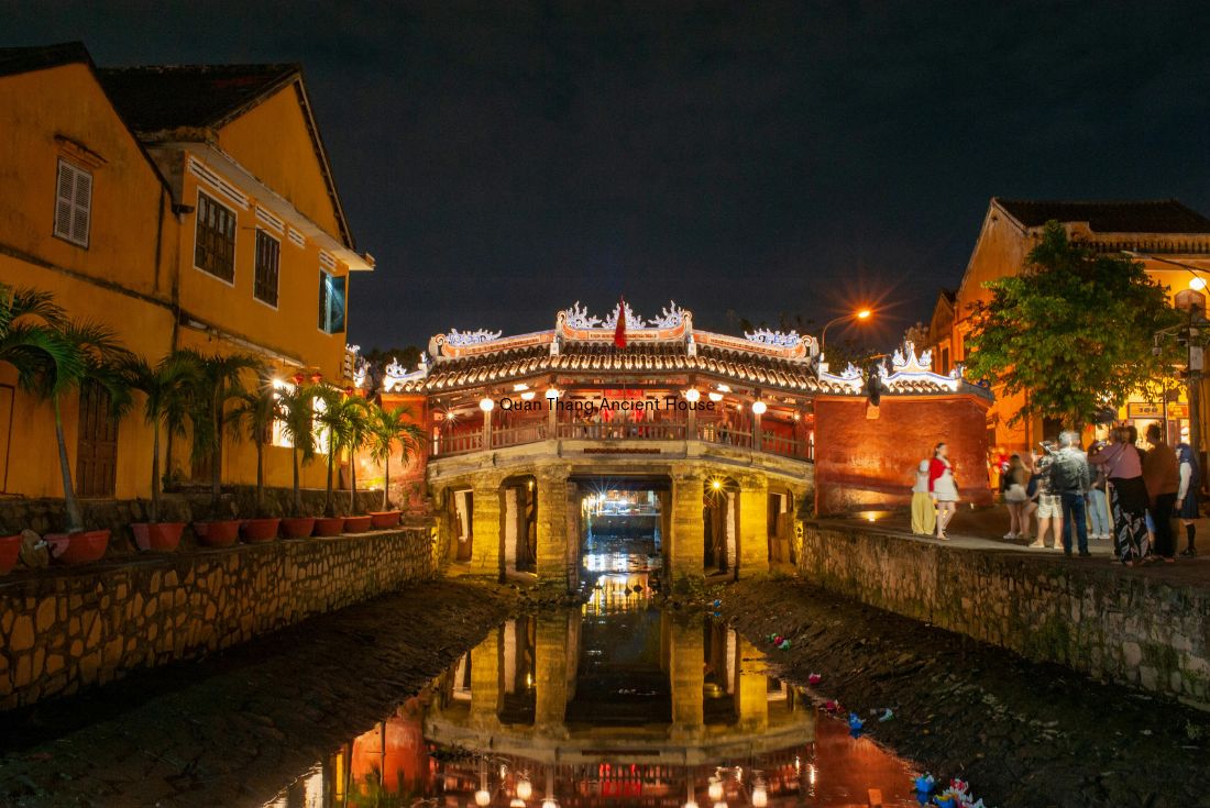 Japanese Bridge in Hoi An at Night